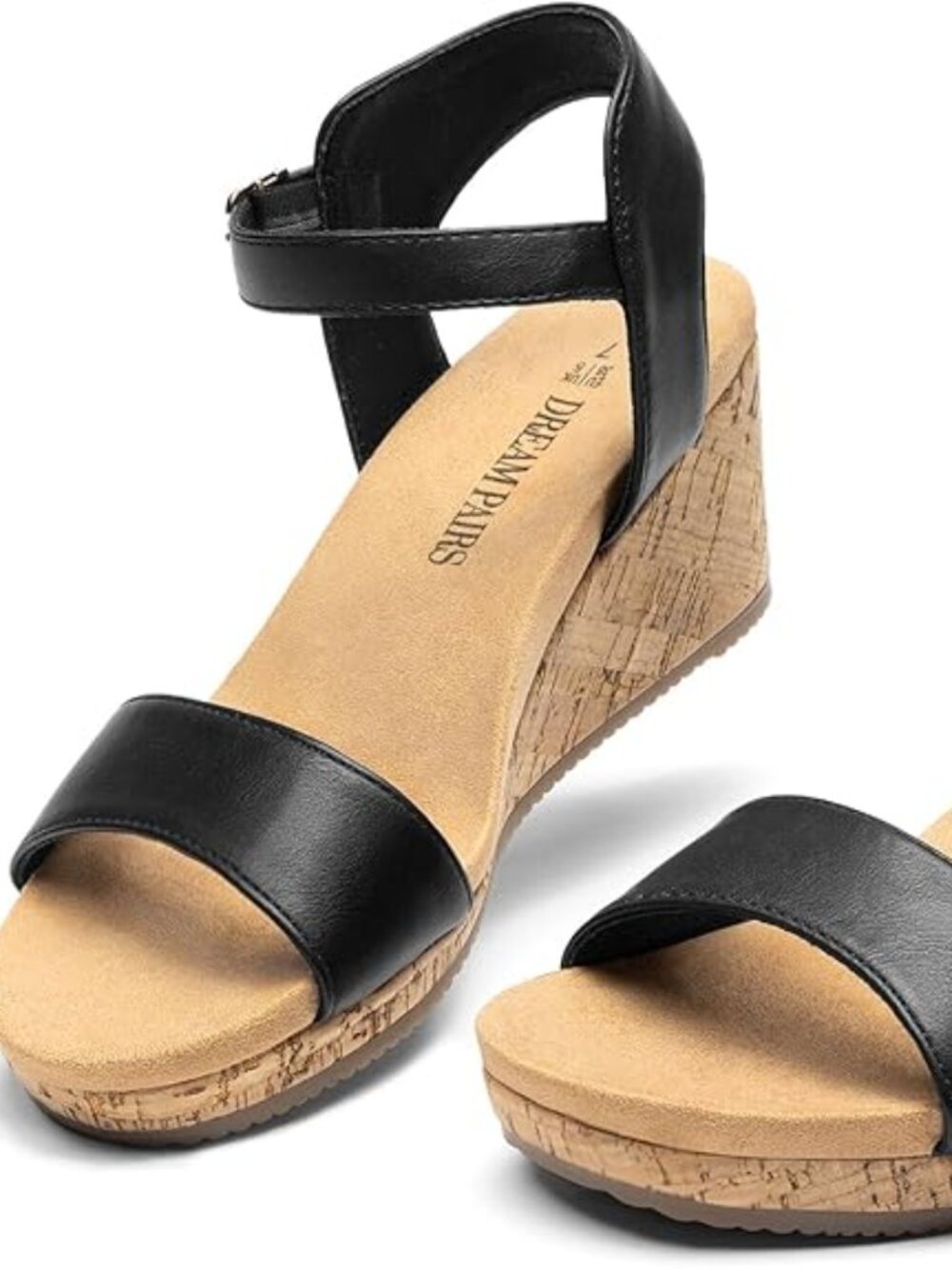 Women's Open Toe Buckle Ankle Strap Platform Wedge Sandals for Women Summer Dre